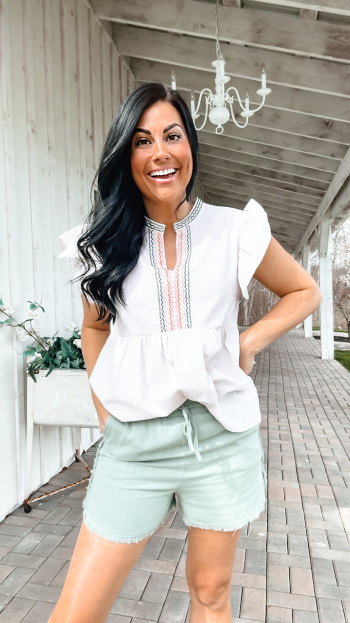 Hanging By A Moment High Rise Shorts