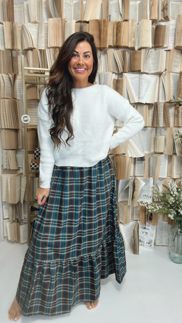 Plaid Perfection Maxi Skirt