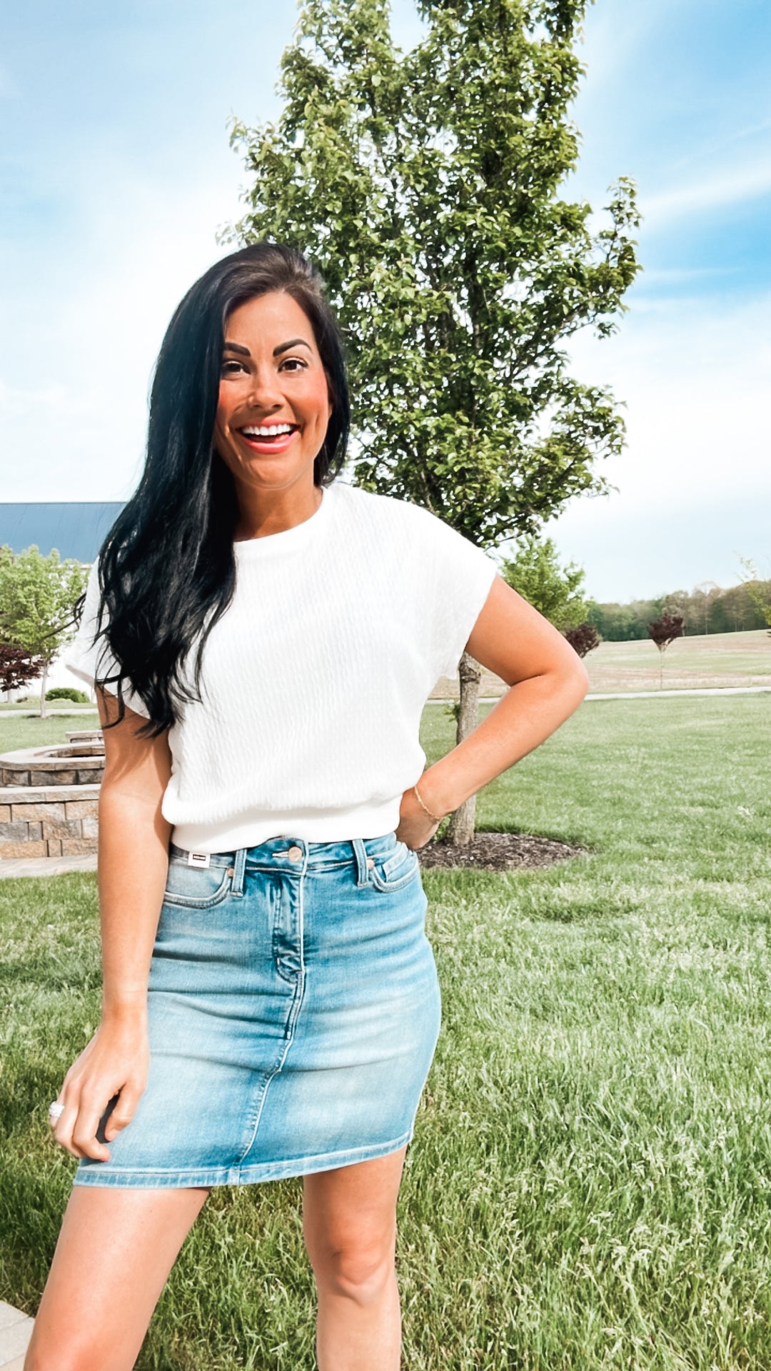 Clearly Classic Short Sleeve Top in White