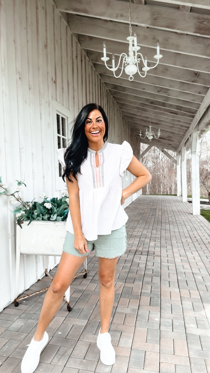 Hanging By A Moment High Rise Shorts