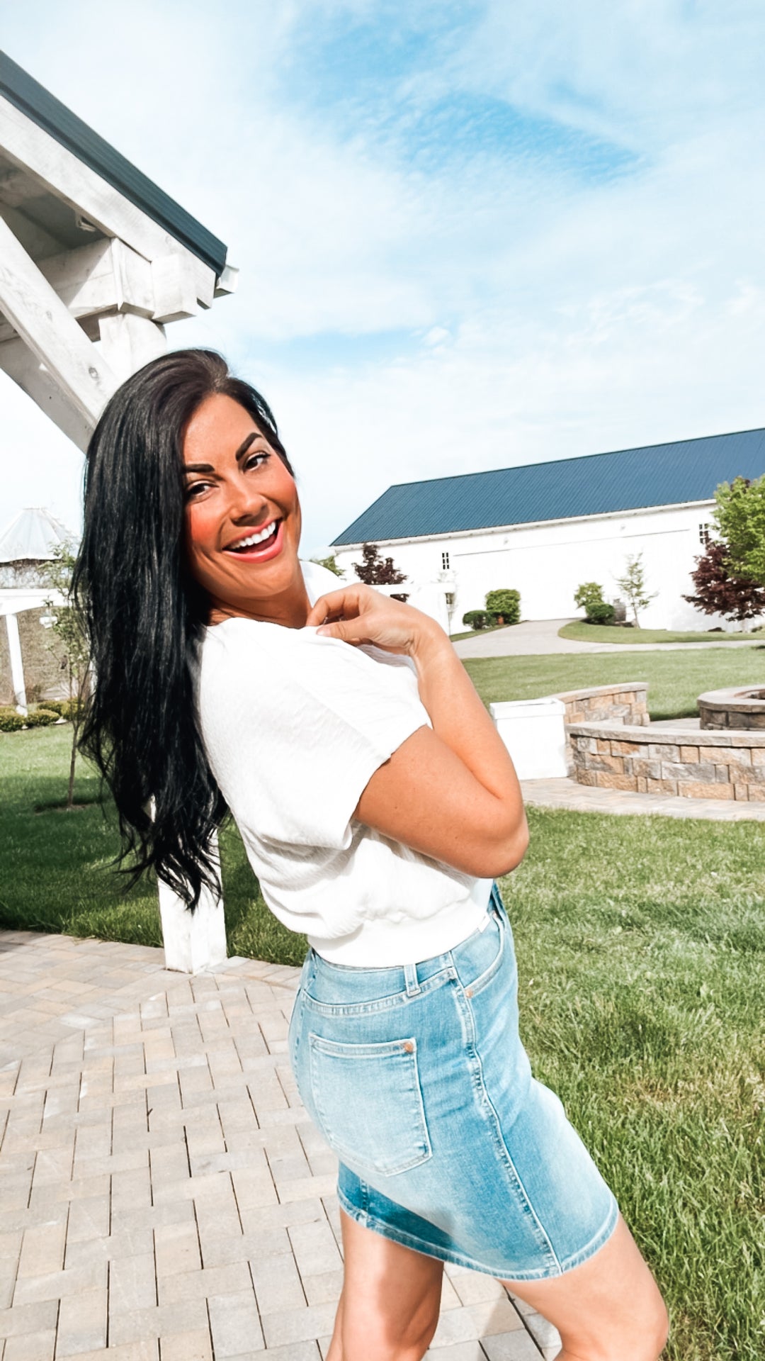 Clearly Classic Short Sleeve Top in White