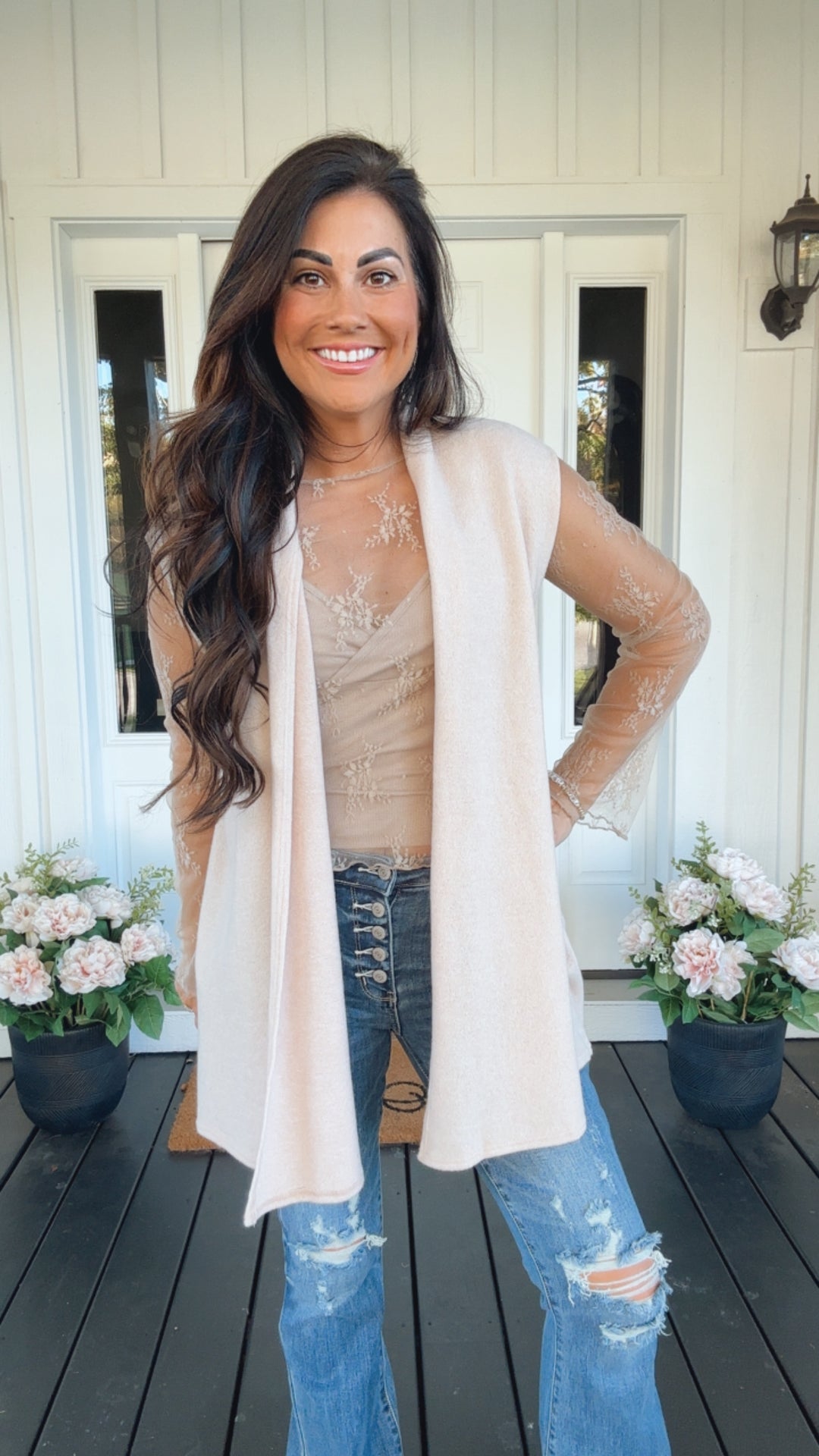 Surely a Win Sleeveless Cardigan