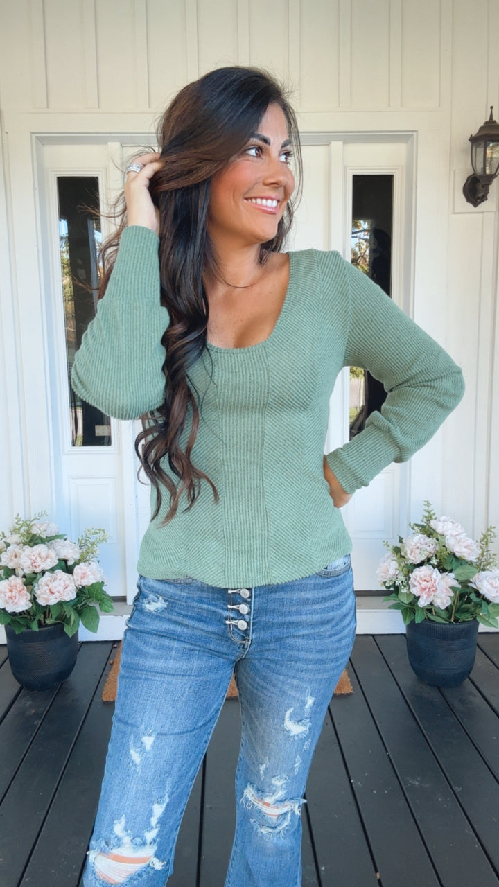 Terrific Texture Scoop Neck Top