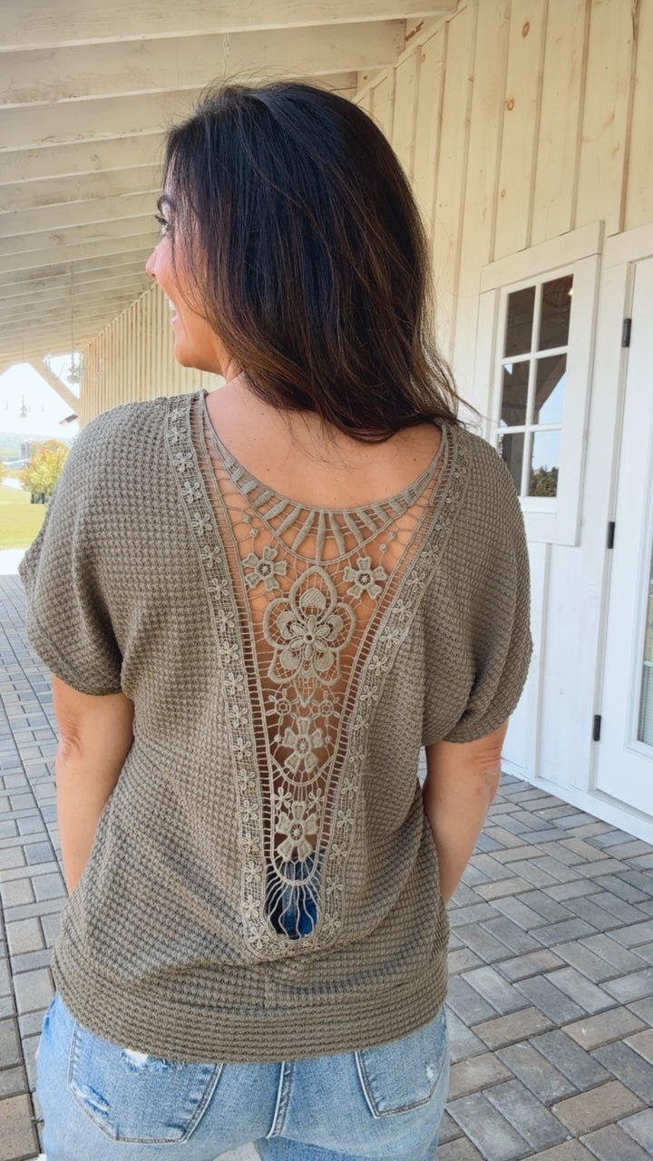 Secret Detail Lace Back Top