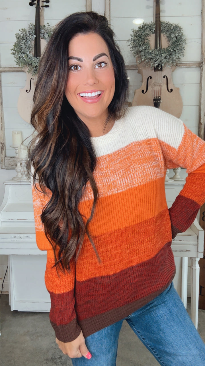 All Too Well Color Block Sweater