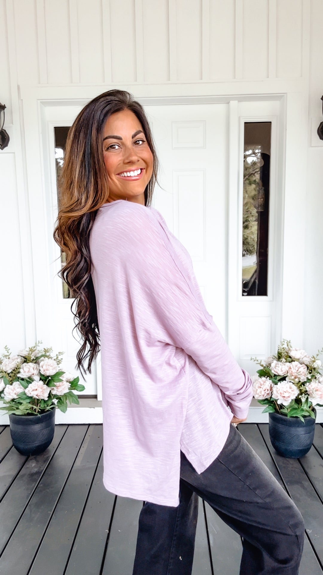 Face It Together Step Hem Pullover