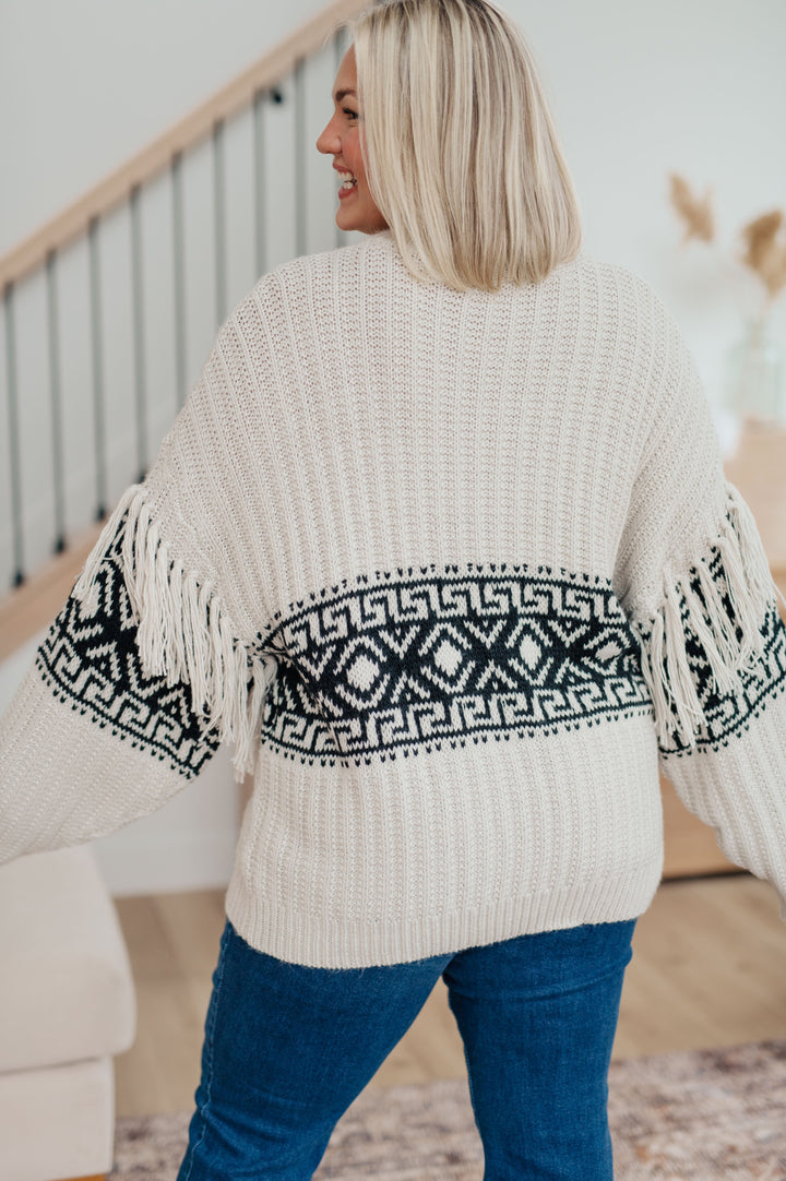 Don't Waver Fringe Detail Sweater