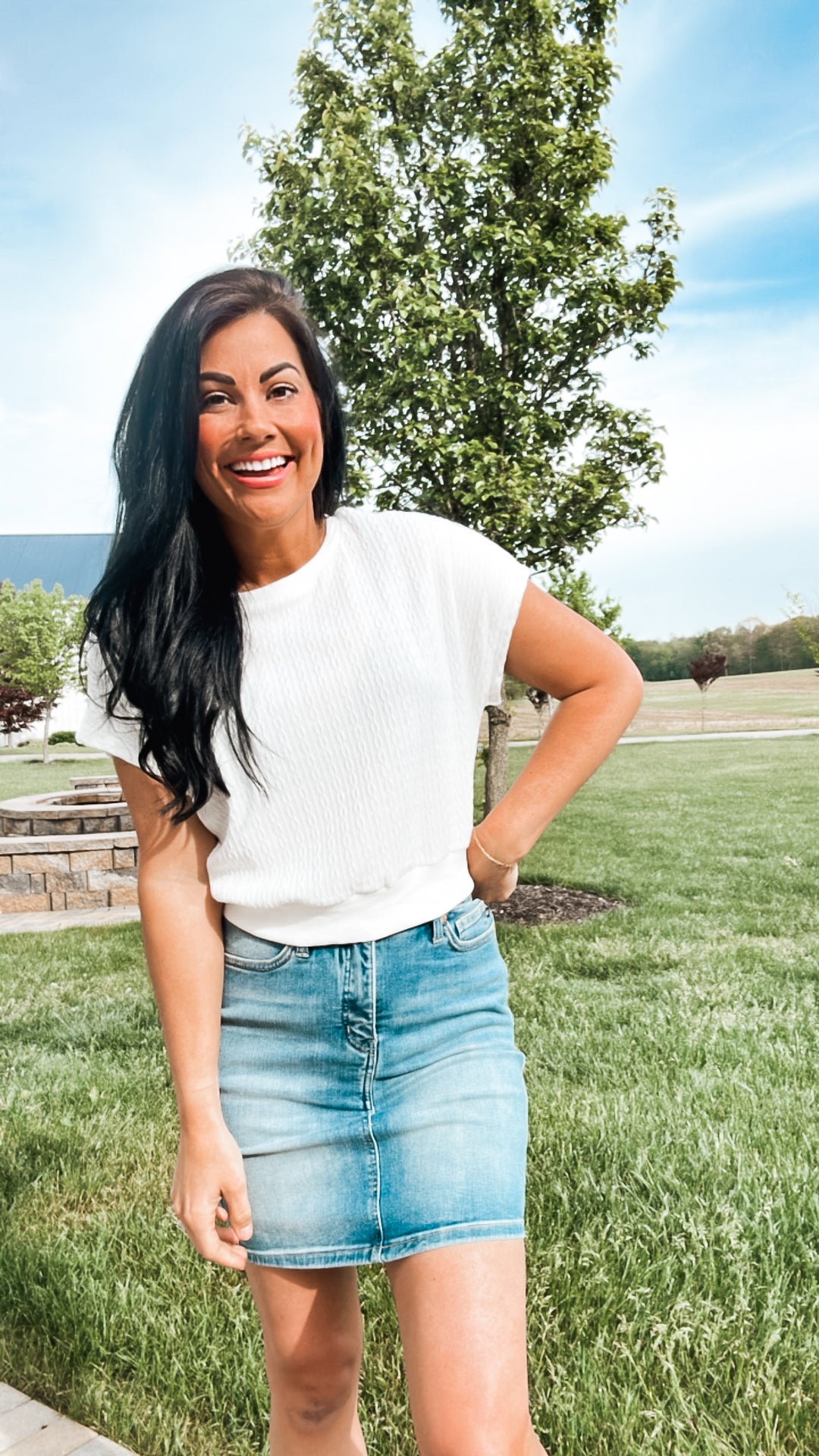 Clearly Classic Short Sleeve Top in White