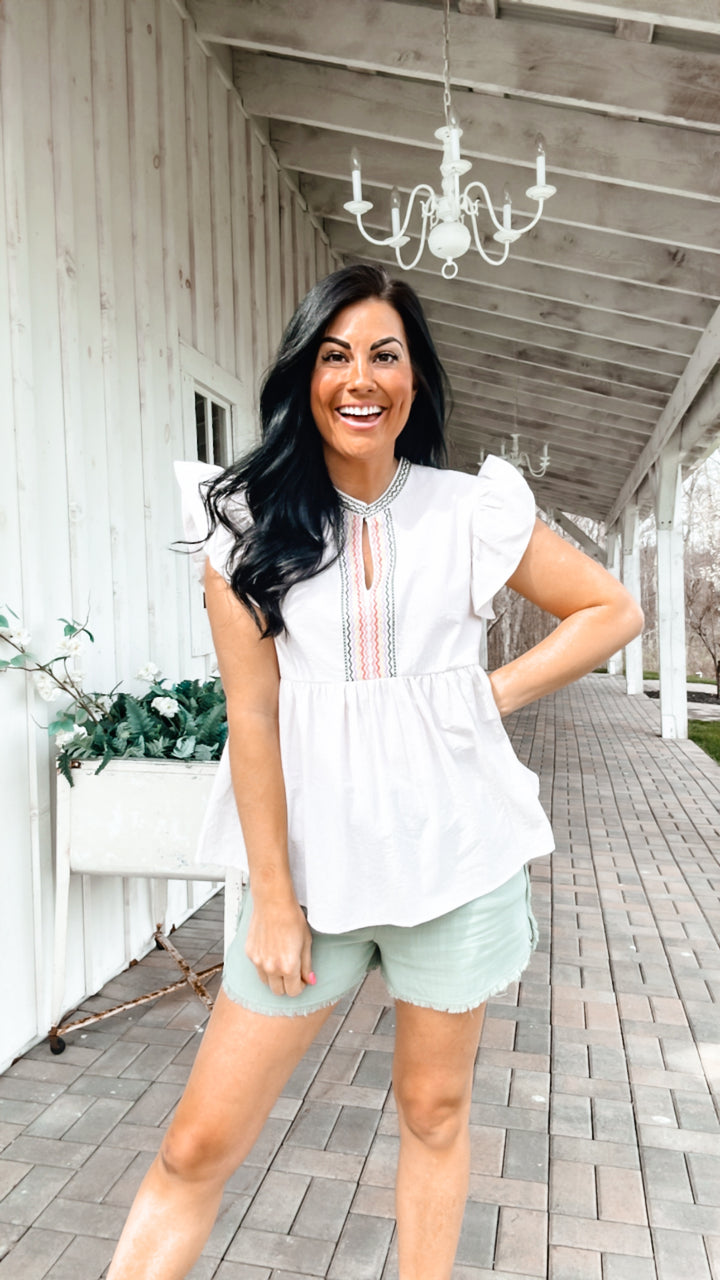 Hanging By A Moment High Rise Shorts