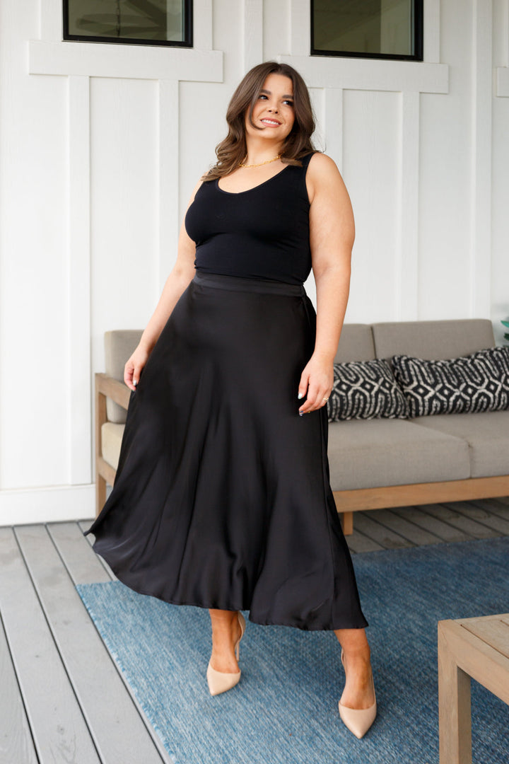 Timeless Tale Maxi Skirt in Black