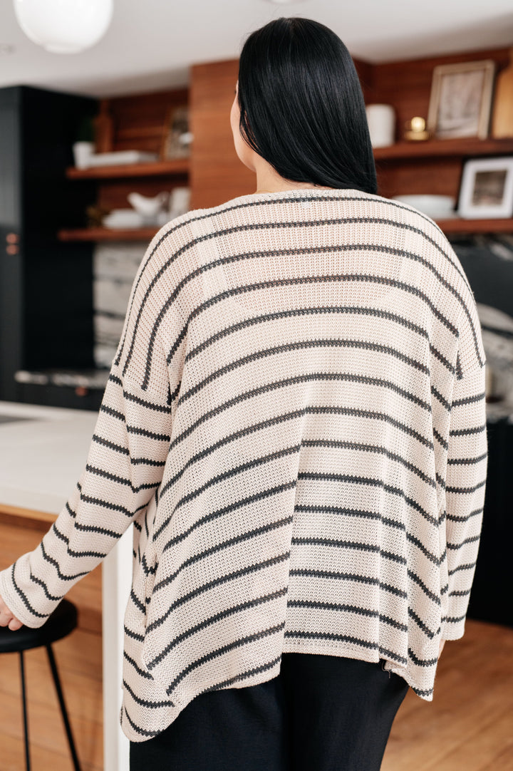 Weekend Adventure Striped Longline Cardigan